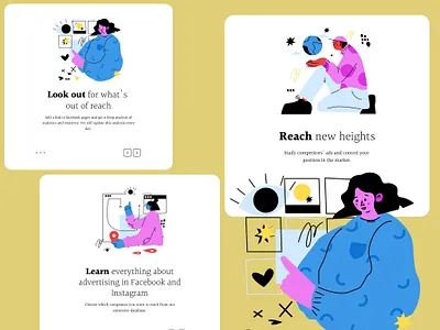 Telescope.click - cards app banner branding cards design graphic design illustration landing print typography ui ux web website white yellow