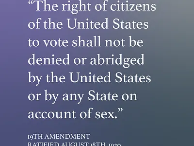 19th amendment design instagram social social media typogaphy