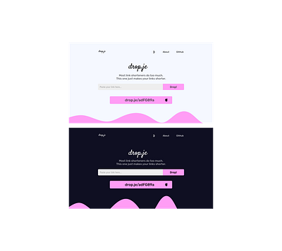 Link Shortener Design design flat landing page minimal ui web