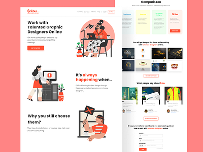 Sribu Landing Page branding design ui web website