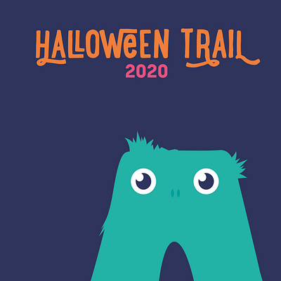 Halloween Trail 2020 branding colour illustration