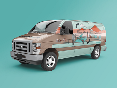 Water Wise Van 2 branding design flat icon illustration illustrator logo van van life van wrap vector vehicle graphics vehicle wrap