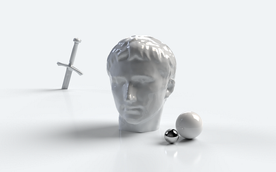 3D Abstract Augustus 3d 3d art 3d artist blue clean clean design concept doodle head illustration render white