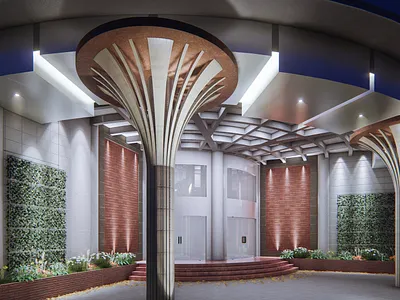 Exterior Render of a Entry Porch 3d architecture design exterior design lumion render