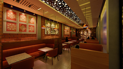 Interior Design and Render of a Restaurant 3d architecture design interior design lumion render restaurant