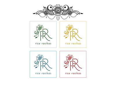 Rice Rasikas - Henna logo henna illustrator lines logo
