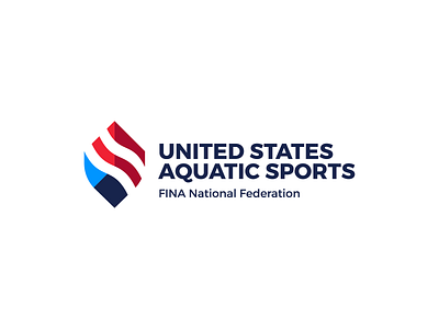 USAS Logo american flag aquatic diving federation fire games icon identity logo logo designer minimal olympic olympic flame sports swimming swimming pool united states water waves world