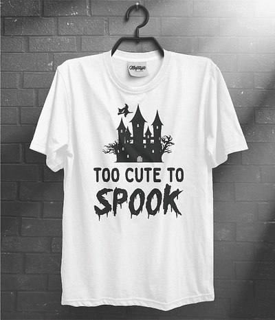 too cute to spook create custom cute design halloween illustration love spook t shirt t shirt design trendy