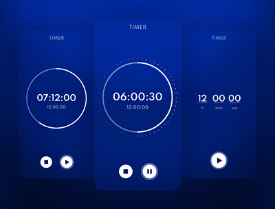 Timer | DailyUI 014 blue dailyui design mobile timer uiux