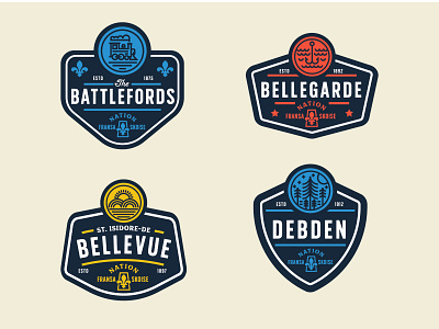 Societe Historique de la Saskatchewan Badges 1/4 badge brand branding design icon identity logo saskatchewan vector