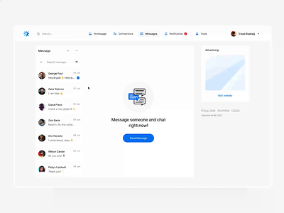 Talentswide ✦ Chat Animation actions animation app bubble chat chat message chat page design figma interactions message message page prototype typography ui ux
