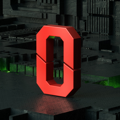 0b #36daysoftype 3d 3d art 3d illustration 3d modeling cyberpunk designer graphic design illustration illustrator scifi