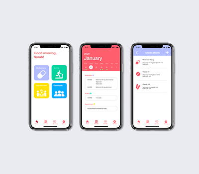 Health Keeper (Health and Wellness App) app design fitness health medical minimal ui ux