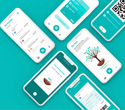 Freeceipt (Digital Receipt App) app bank credit card design environment finance financial app gamification illustration payment qrcode receipt scan tree ui ux