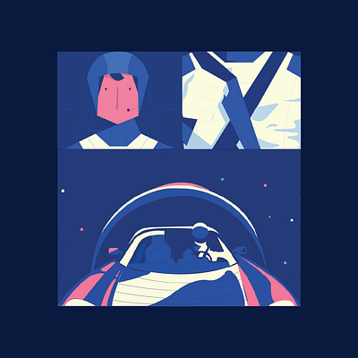 Space illustration design flat illustration minimal modern ui unique ux vector versatile