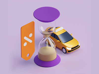 Discount for the late b3d blender citymobil hourglass taxi