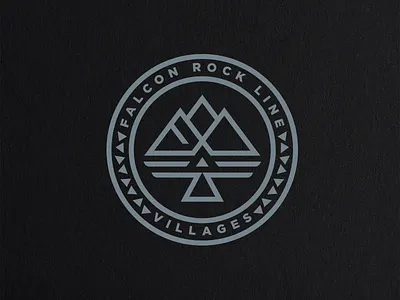 Falcon Rock Line Villages Logo art branding design icon identity illustration international logo logo design