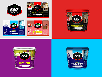 PAINT BRANDING brand identity branding bucket flat illustration logo logo design minimal paint photoshop product design product packaging purple