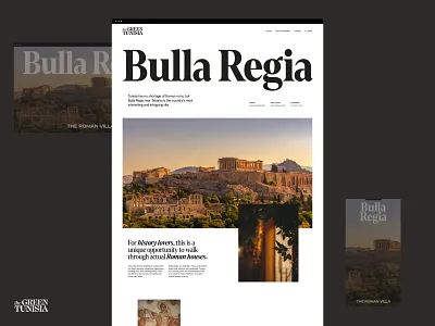 Tunisia — Attractions 03 ancient animation attraction design headline interaction landscape layout motion typography ui ux web website