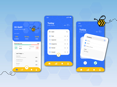 Productivity app 2d adobe app branding dailyui icon illustration logo mobile planner sketch task ui uidailychallenge ux vector