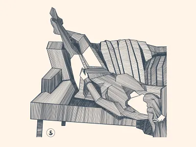 Crazedtober Day 11: Lounging design illustration inktober inktober2020 line art lineart procreate