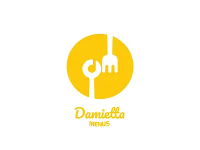 damietta menus app branding design flat icon illustrator logo minimal vector