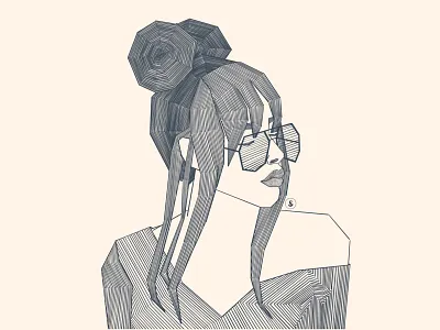 Crazedtober Day 28: Hair design illustration inktober inktober2020 line art lineart procreate