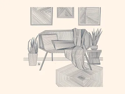 Crazedtober Day 18: Decor design illustration inktober inktober2020 line art lineart procreate