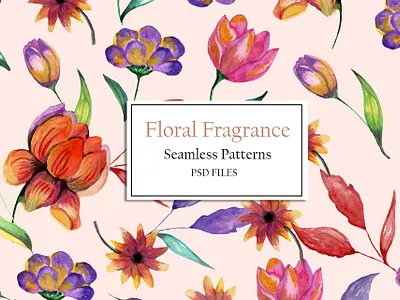 floral water color seamless pattern
