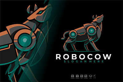 Mecha Robotic Iron CowLogo Design 3d animal animal art animal illustration animation branding cow cyber design farm futuristic graphic design illustration logo mecha milk motion graphics robotic ui vector