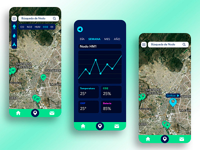 Sistema de Monitoreo Ambiental app appdesign appdesigner colors design interface minimal minimalist ui ux