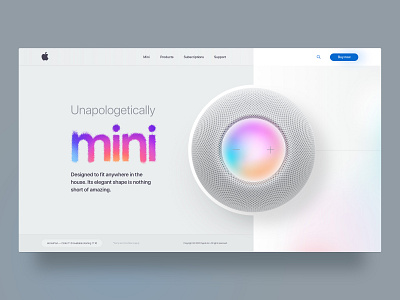 Apple HomePod mini adobe xd apple apple design clean ui david ofiare homepod mini uidesign voice web design