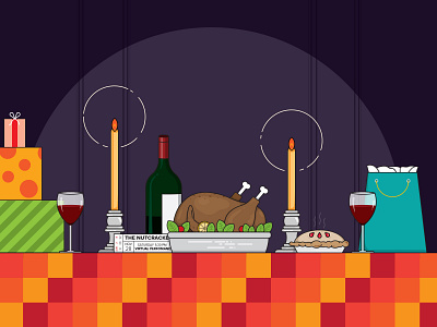 Holiday Celebration celebration digital illustration fall feast holiday illustration thanksgiving