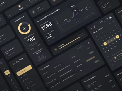 Cards UI - Dashboard II cards ui concept dark mode dashboad design dribble ui ux web