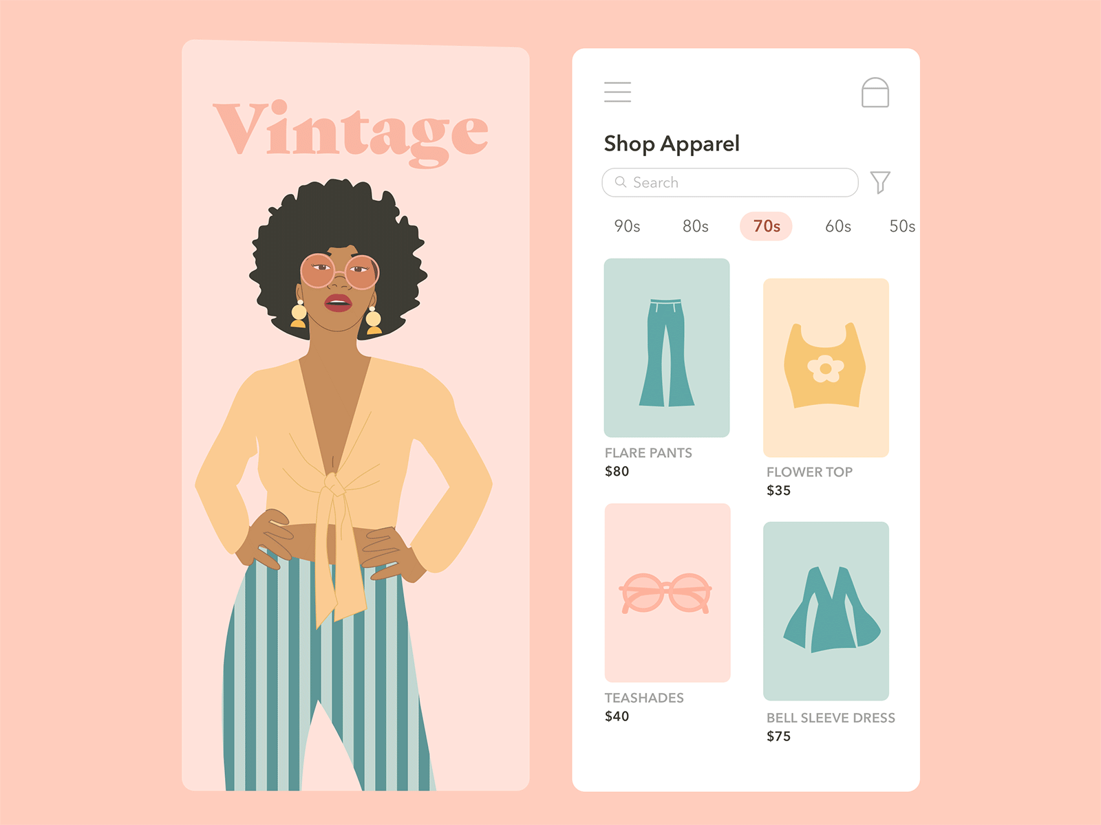 Vintage 70s 80s 90s ui vintage