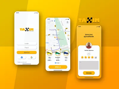 TAXIM app minimal ui ux web website