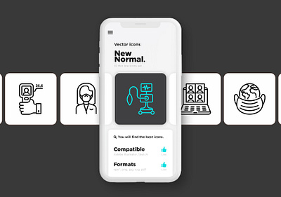 New Normal | 16 Thin Line Icons Set elbow greeting healthcare icon line logo man medical new normal online meeting set sign social distancing surgical mask symbol temperature thermal camera thermal scanner thermographic thin vector