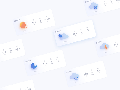 Home automation - weather widgets app automation figma home icons moon rain smart home sun weather weather widget widget