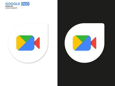 Google Duo REDESIGN logo CONCEPT 2020 trend brand design branding concept design dribbble flat google google due google due google design google logo google maps google slides logo logotype minimal minimalist redesign concept vector