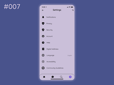 Daily UI 007 app daily 100 challenge daily ui daily ui 007 daily ui challenge design security settings settings design settings page settings ui ui ux