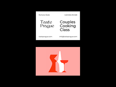 Business Card Design - Taste Prague blackandwhite branddesign branddesigner business cards businesscard businesscarddesign cookingclass illustrated illustrated brand visualidentity