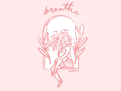 Breathe breathe brush digital drawing drawing girl girl power hand drawing illustration photoshop sketch