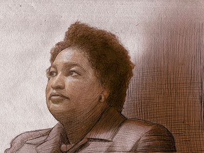 Stacey Abrams drawing illustration political politician portrait portrait art portrait illustration procreate stacey abrams