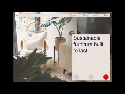 Stem Sustainable Furniture Store branding creative ui dipslacement map dissolve editorial gt america interior design serbian transition ui animation web design website