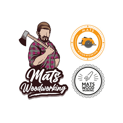 Woodworking Logo branding characterdesign illustration logo logodesign woodworking