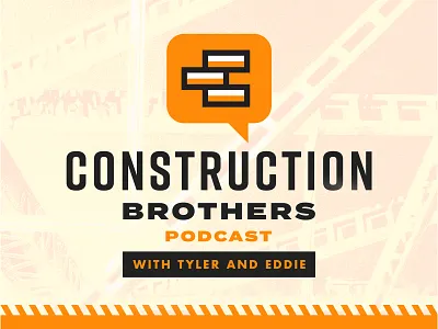 Construction Bros. Podcast (Logo Design) art direction branding construction constructionbros design graphic design icon illustration logo pantone podcast typography vector