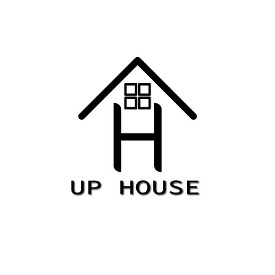 UP HOUSE design flat house house illustration house logo illustration illustrator logo minimal typography vector