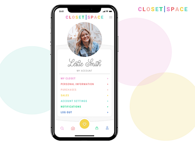 Closet|Space Dribbble app branding dailyui dailyui006 profile typography logo ui