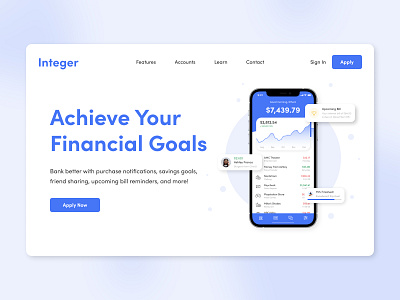 Bank Better app bank banking banking app branding clean design clean ui credit card dailyui dailyui 003 design finance fintech landing page minimal ui ux web web design website