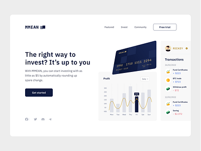Automated Investing Concept app design concept design finance investing landing page product ui uidesign uiux visual design